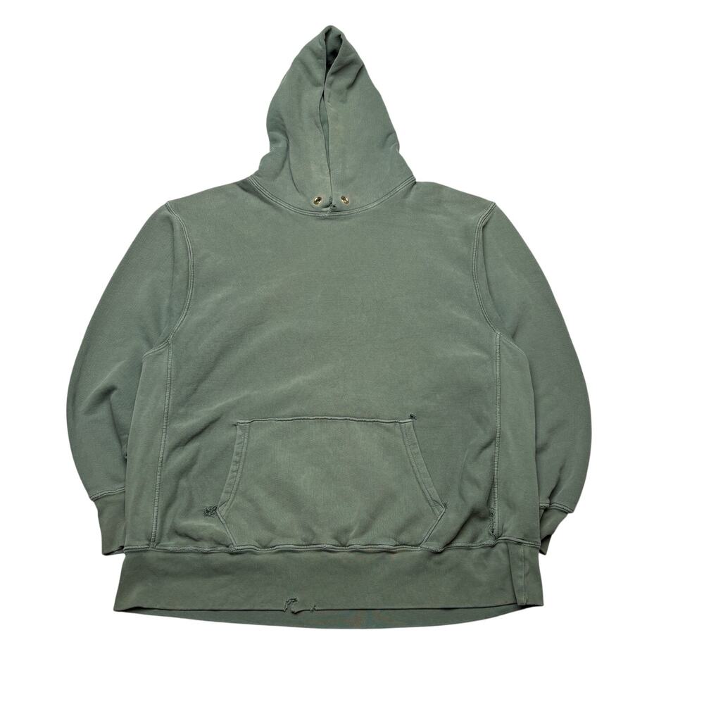 Les Tien Heavyweight Hoodie Men's Large Distressed Streetwear Skater